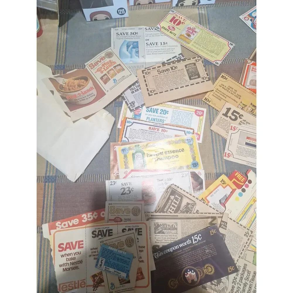 Vintage 1970s Grocery Coupon Lot 60+ Nestle Planters Advertising Ephemera